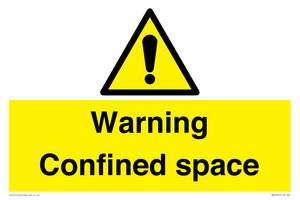 Warning Confined space